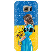 Чехол Uprint Samsung G925 Galaxy S6 Edge Україна дівчина з букетом