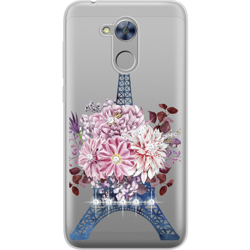 Чехол со стразами Huawei Honor 6A Eiffel Tower