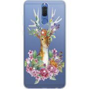 Чехол со стразами Huawei Mate 10 Lite Deer with flowers