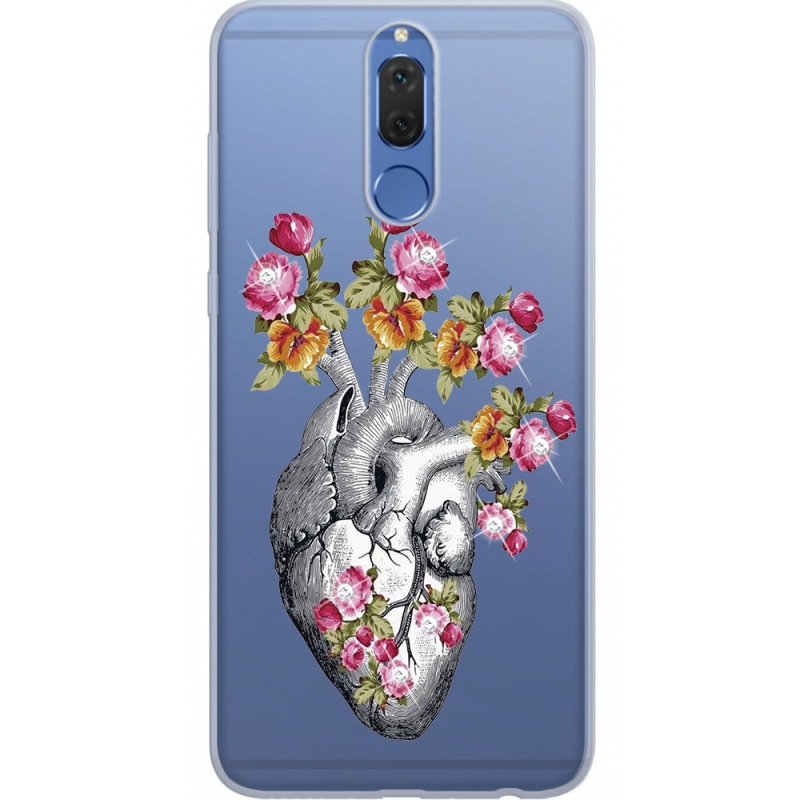 Чехол со стразами Huawei Mate 10 Lite Heart