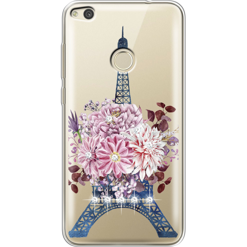 Чехол со стразами Huawei P8 Lite 2017 Eiffel Tower