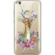 Чехол со стразами Huawei P8 Lite 2017 Deer with flowers