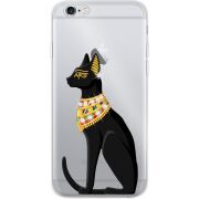Чехол со стразами Apple iPhone 6 / 6S Egipet Cat