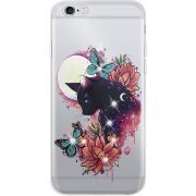 Чехол со стразами Apple iPhone 6 / 6S Cat in Flowers