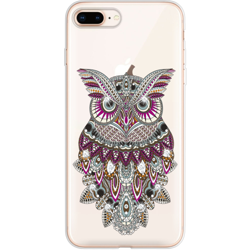 Чехол со стразами Apple iPhone 7/8 Plus Owl