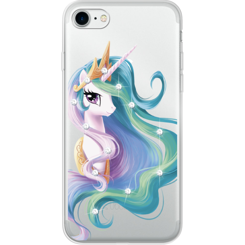 Чехол со стразами Apple iPhone 7/8 Unicorn Queen