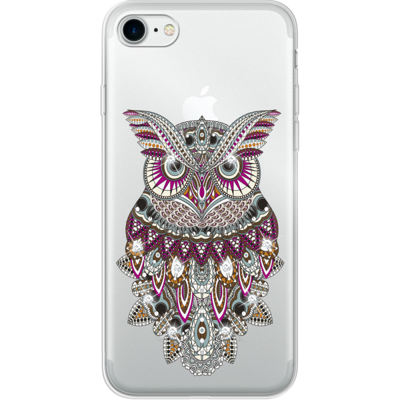 Чехол со стразами Apple iPhone 7/8 Owl