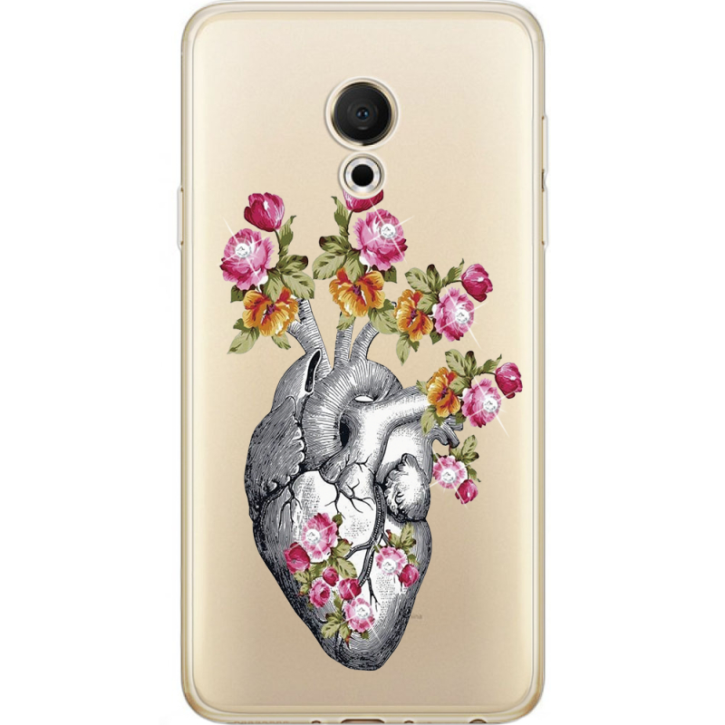 Чехол со стразами Meizu M15 (15 Lite) Heart