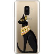 Чехол со стразами Samsung A530 Galaxy A8 (2018) Egipet Cat