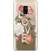 Чехол со стразами Samsung A530 Galaxy A8 (2018) Love