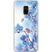 Чехол со стразами Samsung A530 Galaxy A8 (2018) Orchids