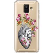 Чехол со стразами Samsung A600 Galaxy A6 2018 Heart