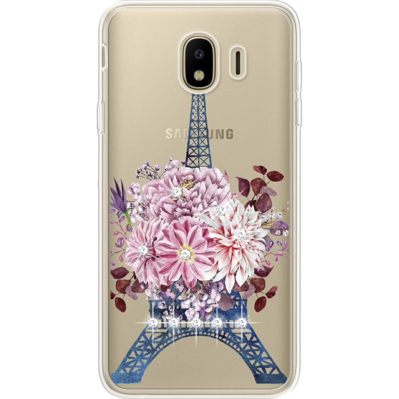 Чехол со стразами Samsung J400 Galaxy J4 2018 Eiffel Tower