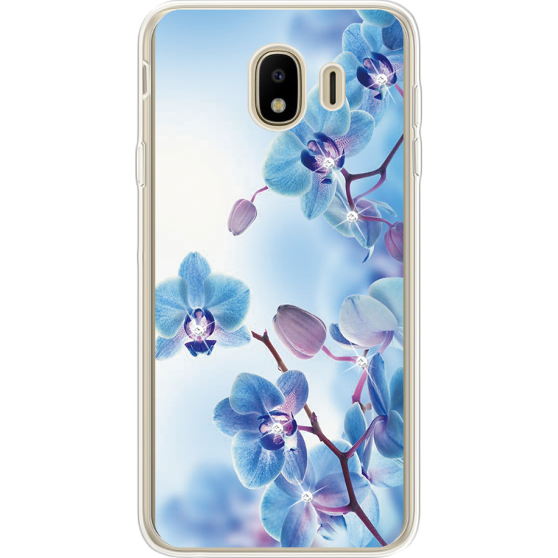 Чехол со стразами Samsung J400 Galaxy J4 2018 Orchids