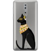 Чехол со стразами Nokia 8 Egipet Cat