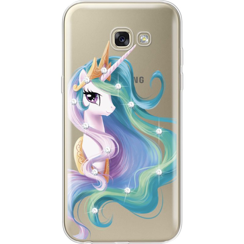 Чехол со стразами Samsung A520 Galaxy A5 2017 Unicorn Queen