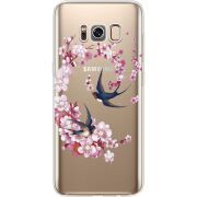 Чехол со стразами Samsung G950 Galaxy S8 Swallows and Bloom