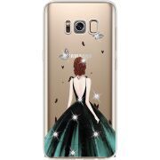 Чехол со стразами Samsung G950 Galaxy S8 Girl in the green dress