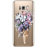 Чехол со стразами Samsung G950 Galaxy S8 Ice Cream Flowers