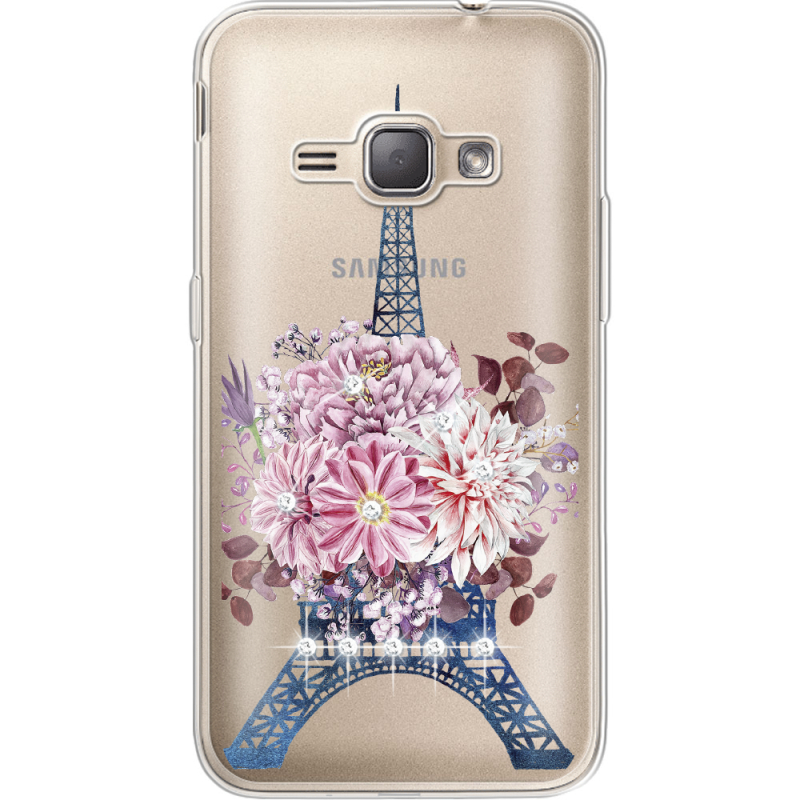 Чехол со стразами Samsung J120H Galaxy J1 2016 Eiffel Tower