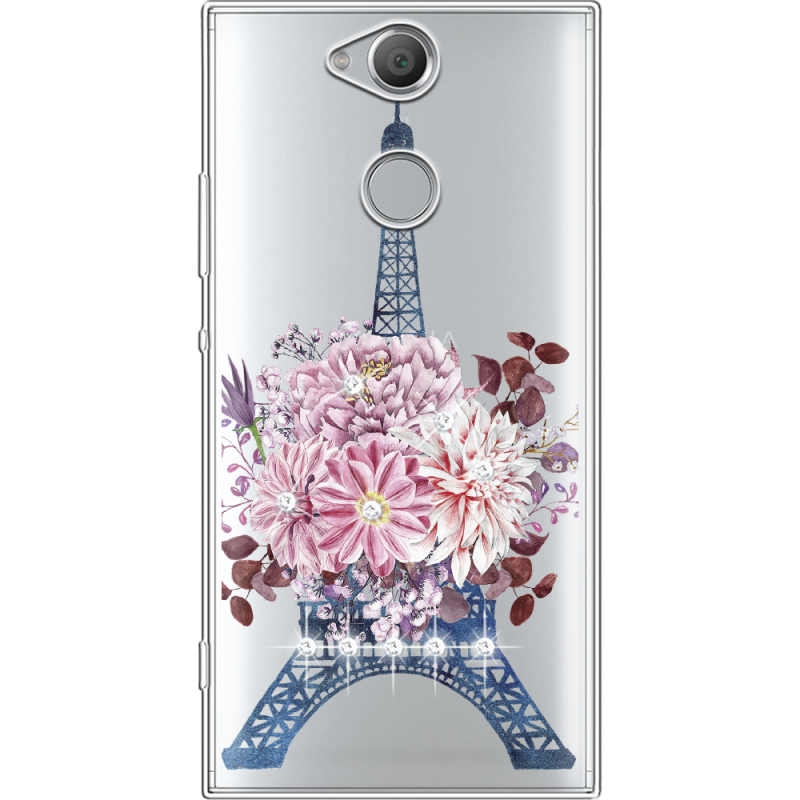 Чехол со стразами Sony Xperia XA2 H4113 Eiffel Tower