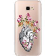 Чехол со стразами Samsung J415 Galaxy J4 Plus 2018 Heart