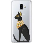 Чехол со стразами Samsung J610 Galaxy J6 Plus 2018 Egipet Cat