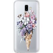 Чехол со стразами Samsung J610 Galaxy J6 Plus 2018 Ice Cream Flowers