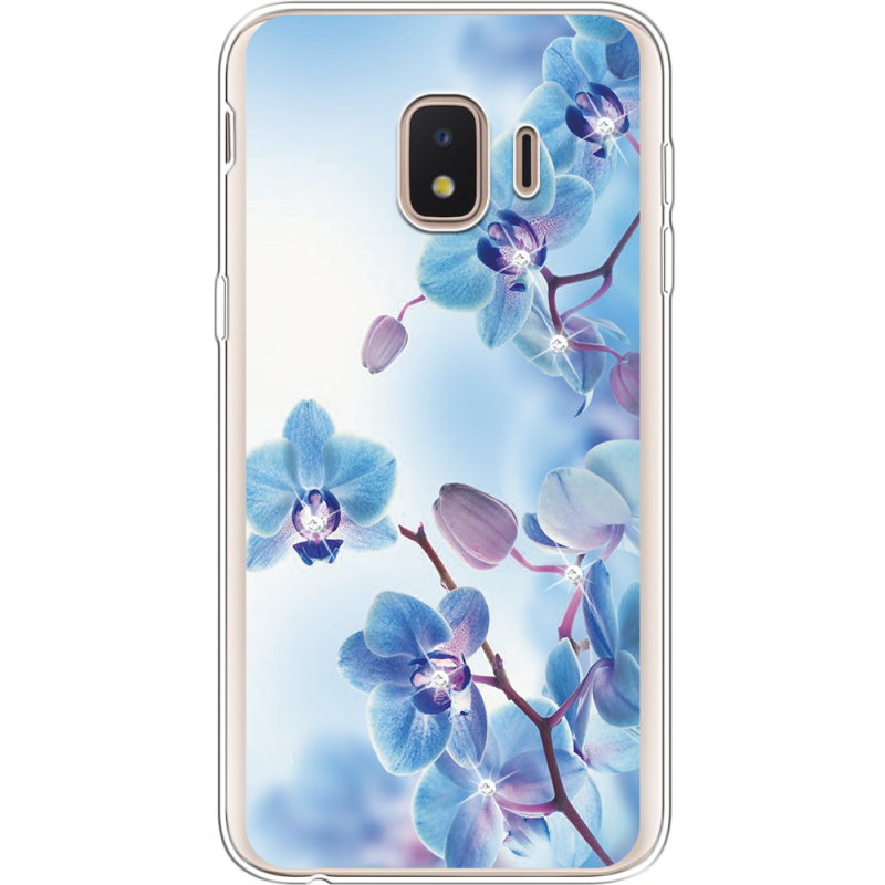 Чехол со стразами Samsung J260 Galaxy J2 Core Orchids
