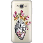 Чехол со стразами Samsung J701 Galaxy J7 Neo Duos Heart