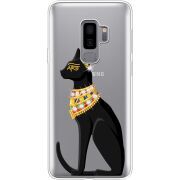 Чехол со стразами Samsung G965 Galaxy S9 Plus Egipet Cat