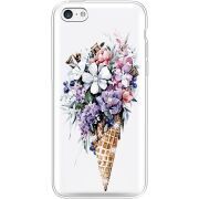 Чехол со стразами Apple iPhone 5С Ice Cream Flowers