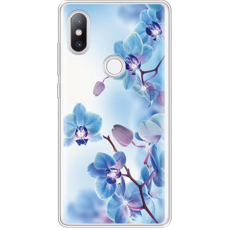 Чехол со стразами Xiaomi Mi Mix 2s Orchids