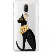 Чехол со стразами OnePlus 6 Egipet Cat