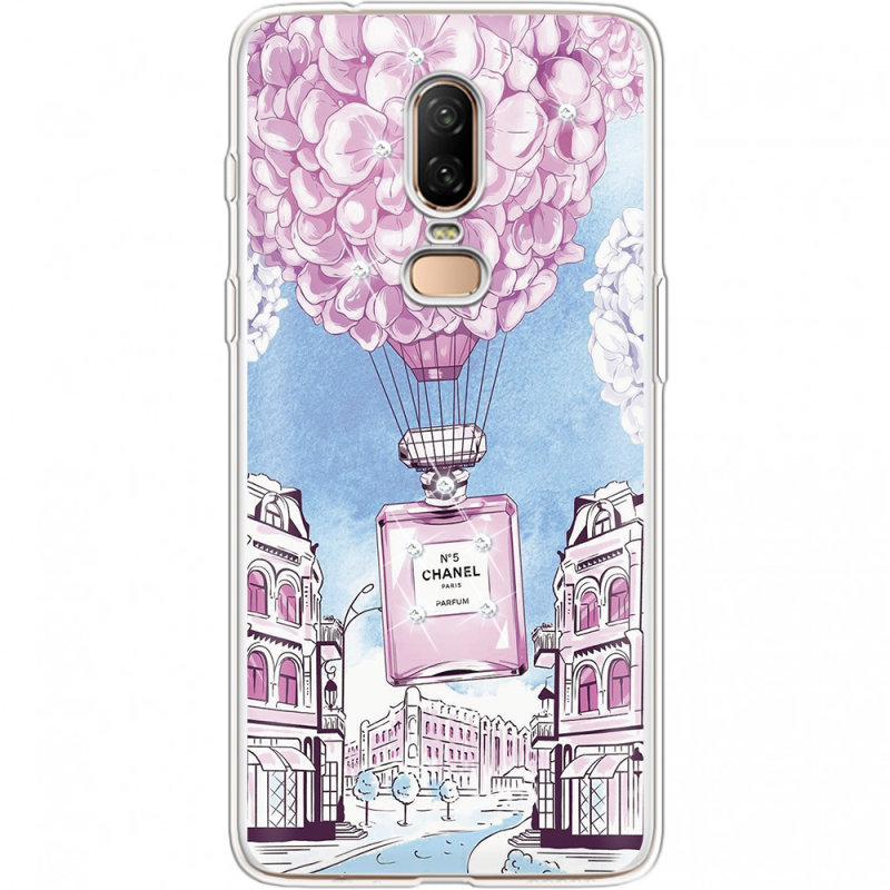 Чехол со стразами OnePlus 6 Perfume bottle