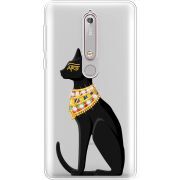Чехол со стразами Nokia 6 2018 Egipet Cat