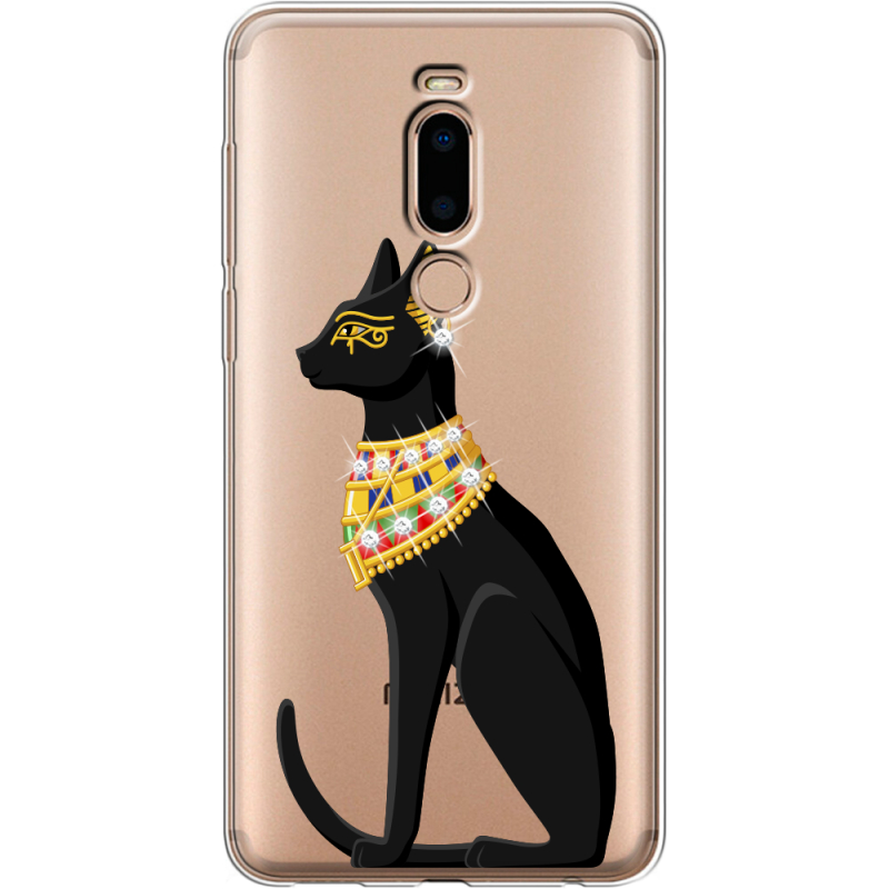 Чехол со стразами Meizu M8 Egipet Cat