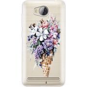 Чехол со стразами Huawei Y3 2 Ice Cream Flowers