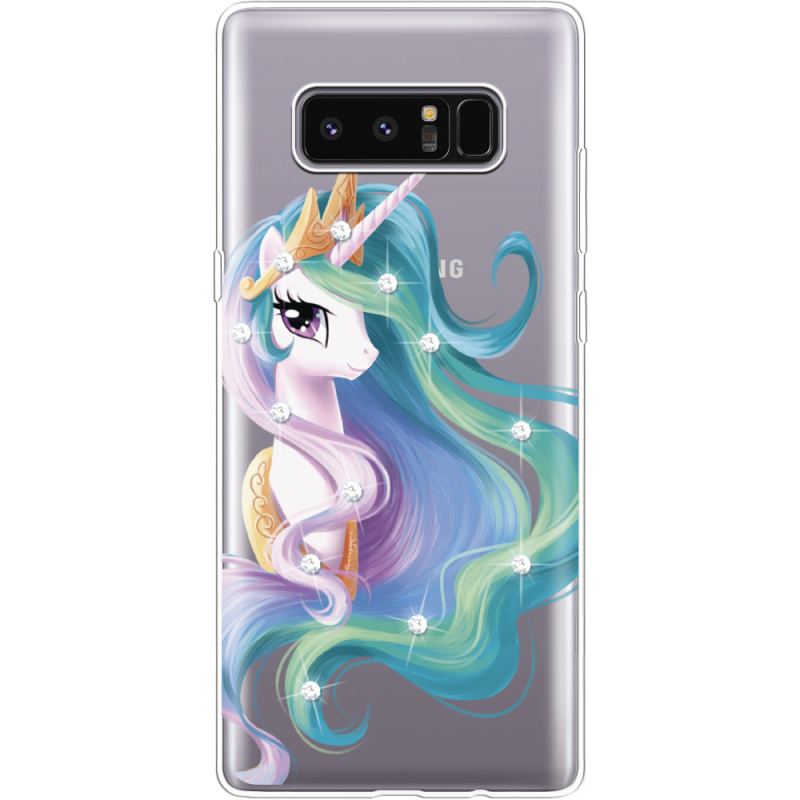 Чехол со стразами Samsung N950F Galaxy Note 8 Unicorn Queen