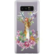 Чехол со стразами Samsung N950F Galaxy Note 8 Deer with flowers