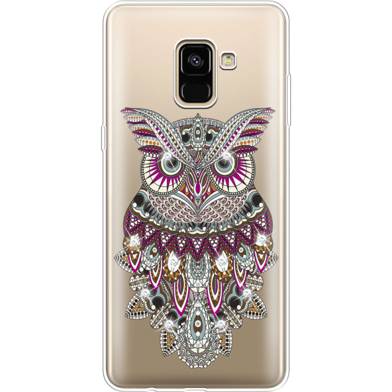 Чехол со стразами Samsung A730 Galaxy A8 Plus (2018) Owl