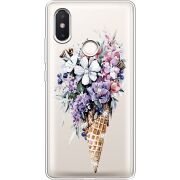 Чехол со стразами Xiaomi Mi 8 SE Ice Cream Flowers