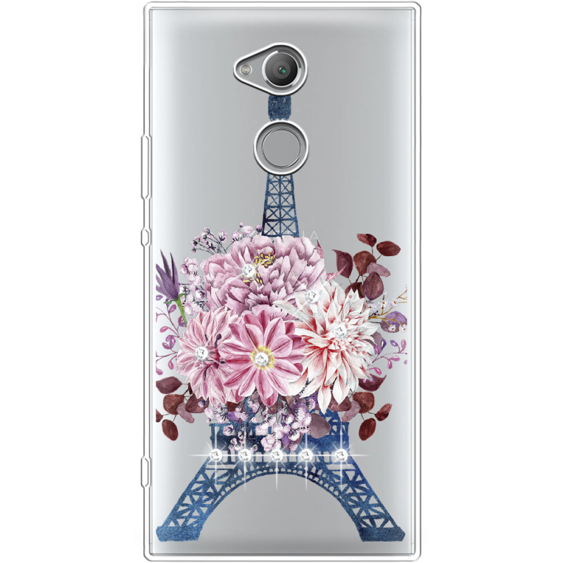 Чехол со стразами Sony Xperia XA2 Ultra H4213 Eiffel Tower