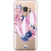 Чехол со стразами Samsung G960 Galaxy S9 Pink Air Baloon