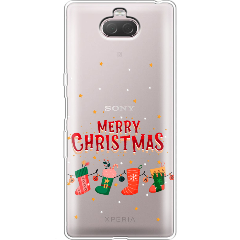 Прозрачный чехол Uprint Sony Xperia 10 I4113 Merry Christmas