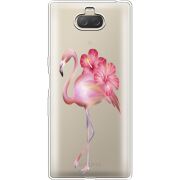 Прозрачный чехол Uprint Sony Xperia 10 Plus I4213 Floral Flamingo