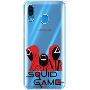 Прозрачный чехол Uprint Samsung A305 Galaxy A30 siquid game люди в красном