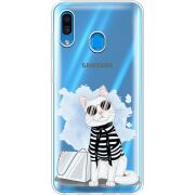 Прозрачный чехол Uprint Samsung A305 Galaxy A30 Cat Style