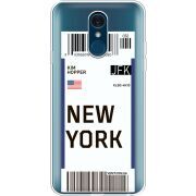 Прозрачный чехол Uprint LG Q7 / Q7 Plus  Ticket New York
