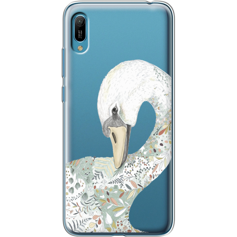 Прозрачный чехол Uprint Huawei Y6 2019 Swan